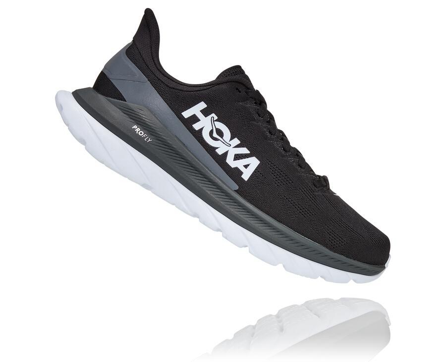 Chaussure Running Hoka One One Mach 4 Homme - Noir/Blanche - FPB-578124